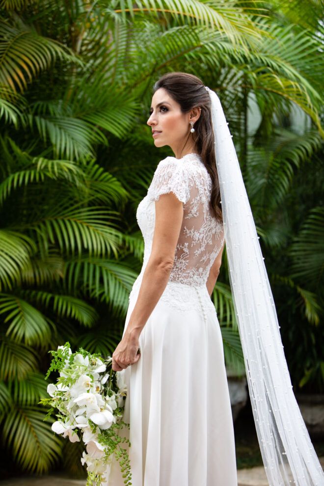 buquê de noiva cascata