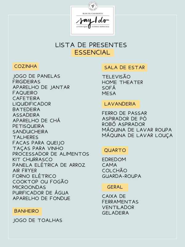 lista de presentes